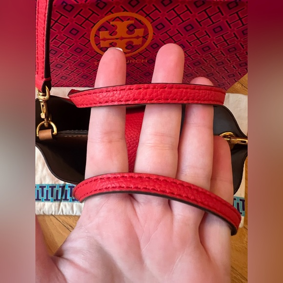**SOLD** Tory Burch Red Perry Mini Tote Crossbody - Picture 11 of 14
